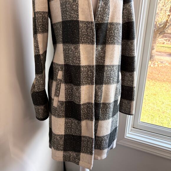 Vero Moda Gray Flannel Shacket Medium Tunic Sweater Jacket Winter Warm Cozy Soft - Picture 3 of 8